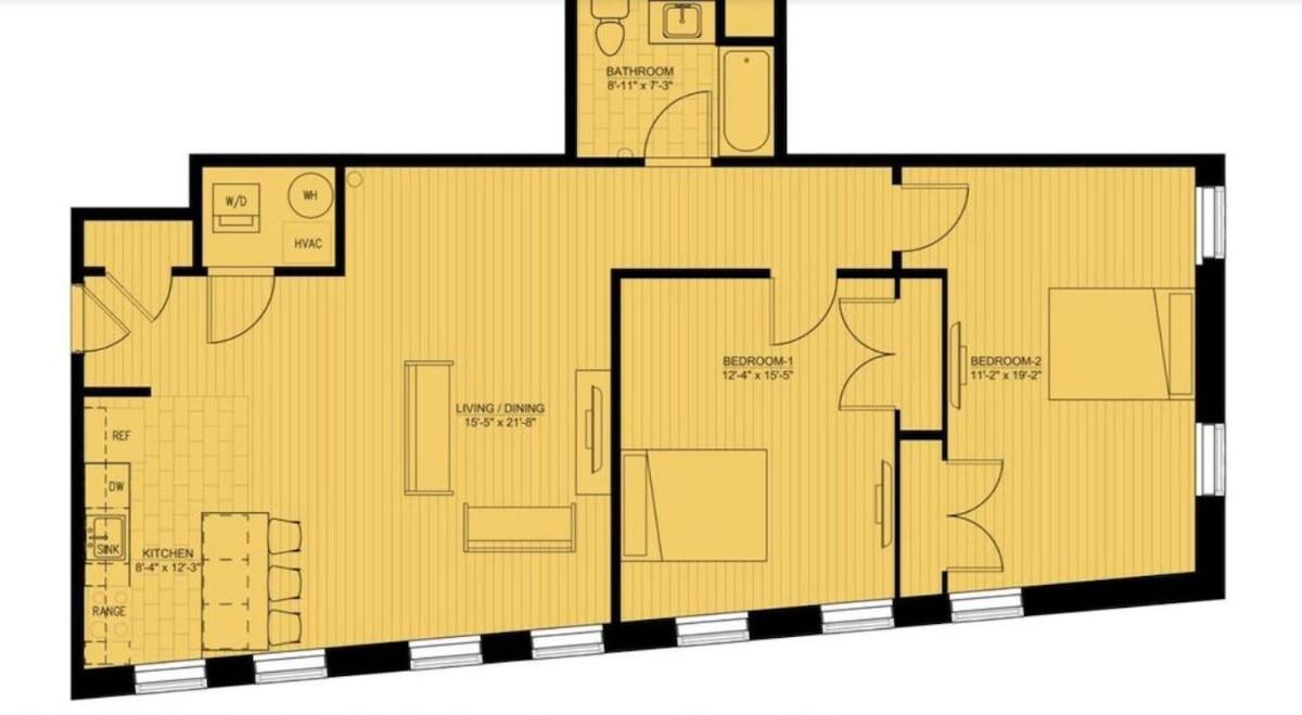 20 Min To Manhattan! 2br Luxurious Comfy & Spotless * Newark